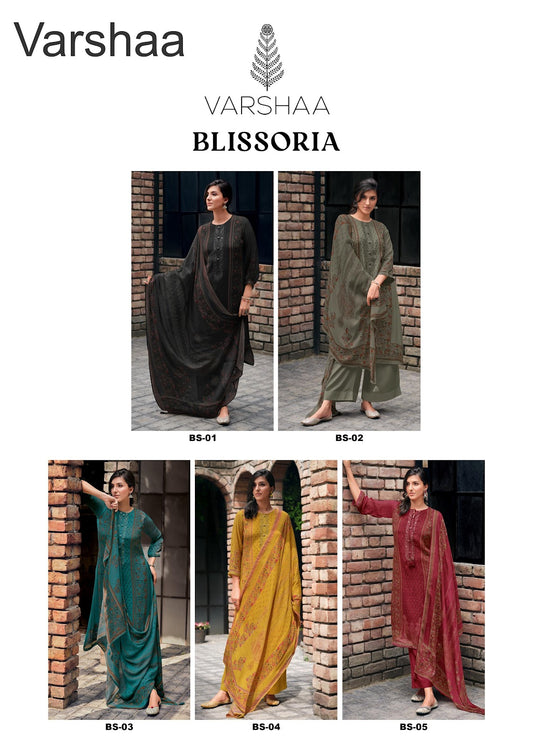 Blissoria Varshaa Muslin Pant Style Suits Wholesaler Gujarat