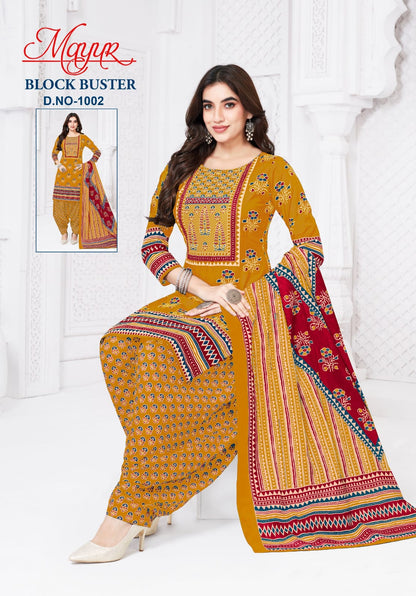 Block Buster Vol 1 Mayur Creation Cotton Dress Material Wholesaler Gujarat