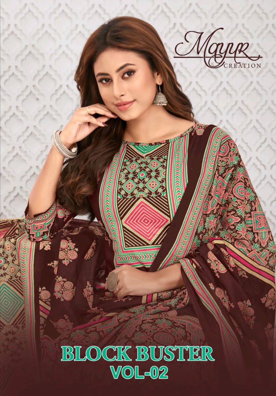 Block Buster Vol 2 Mayur Creation Cotton Dress Material Wholesale Price