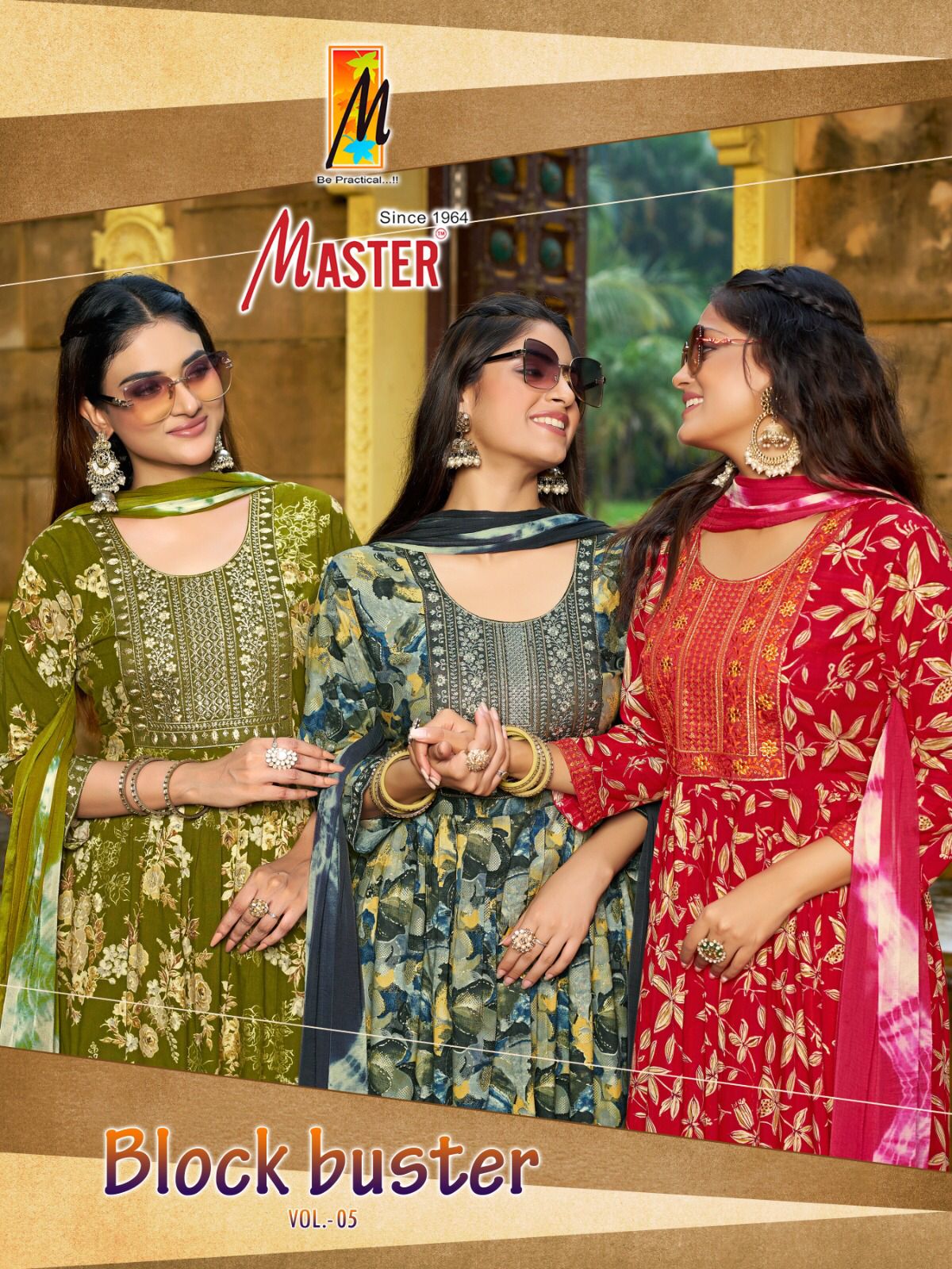 Block Buster Vol 5 Master Rayon Foil Readymade Pant Style Suits Wholesale Price
