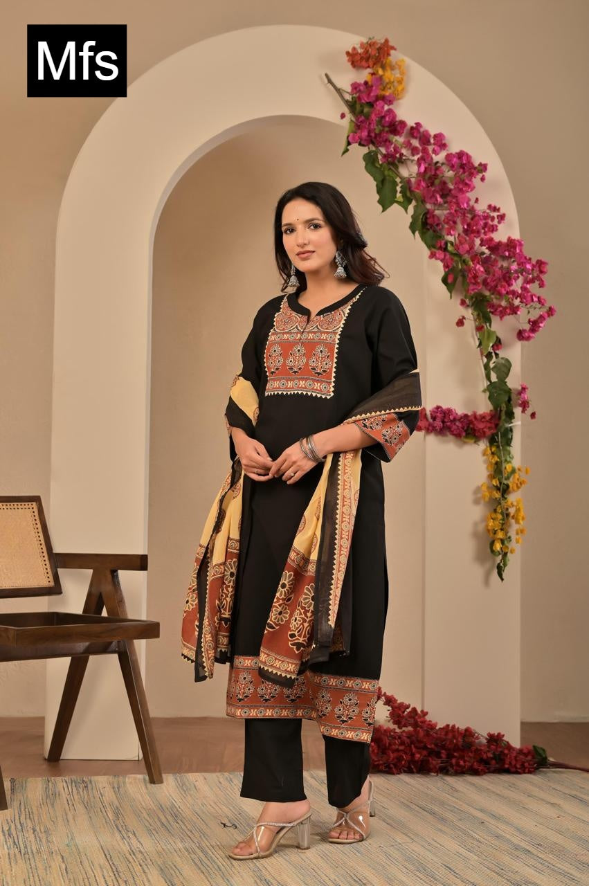 Block Print 1806 Mfs Readymade Cotton Pant Suits Wholesale Rate