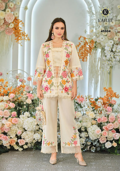 Bloom 2 Kailee Fashion Viscose Organza Indo Western Pair Wholesaler