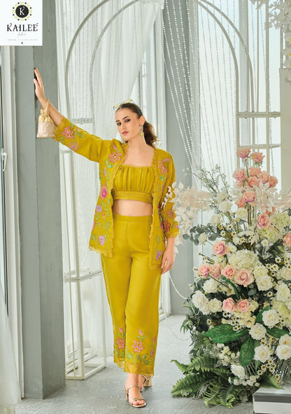 Bloom 2 Kailee Fashion Viscose Organza Indo Western Pair Wholesaler