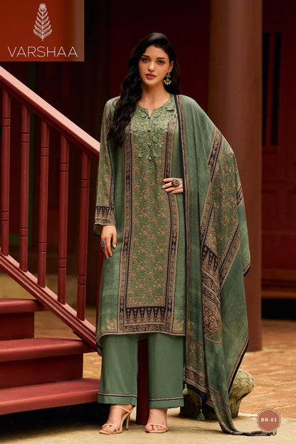 Bloom Buds Varshaa Viscose Pashmina Suits Supplier India