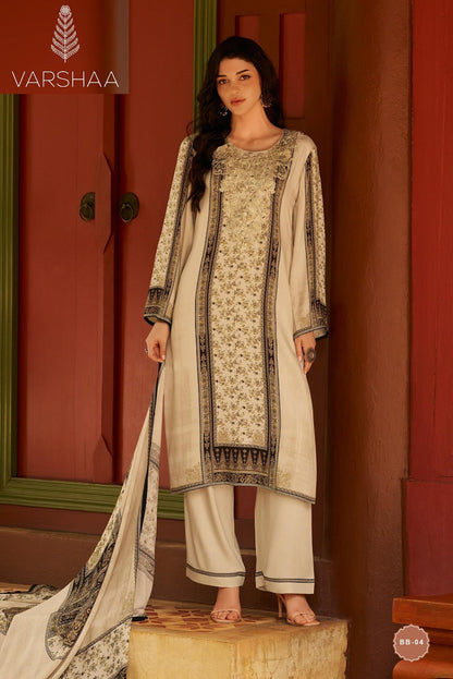 Bloom Buds Varshaa Viscose Pashmina Suits Supplier India