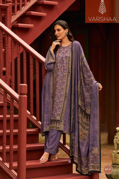 Bloom Buds Varshaa Viscose Pashmina Suits Supplier India