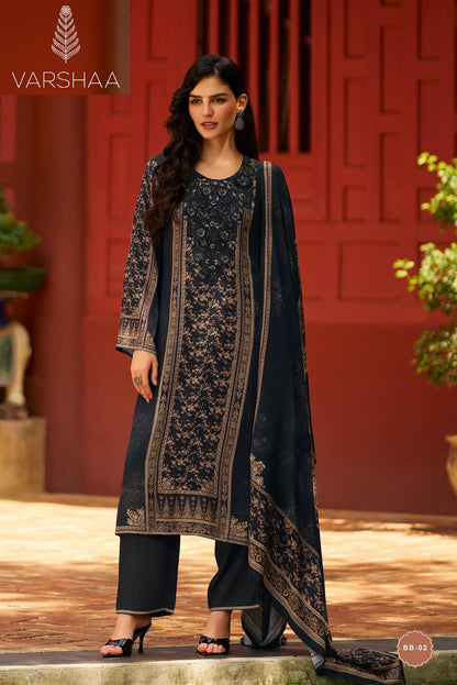 Bloom Buds Varshaa Viscose Pashmina Suits Supplier India