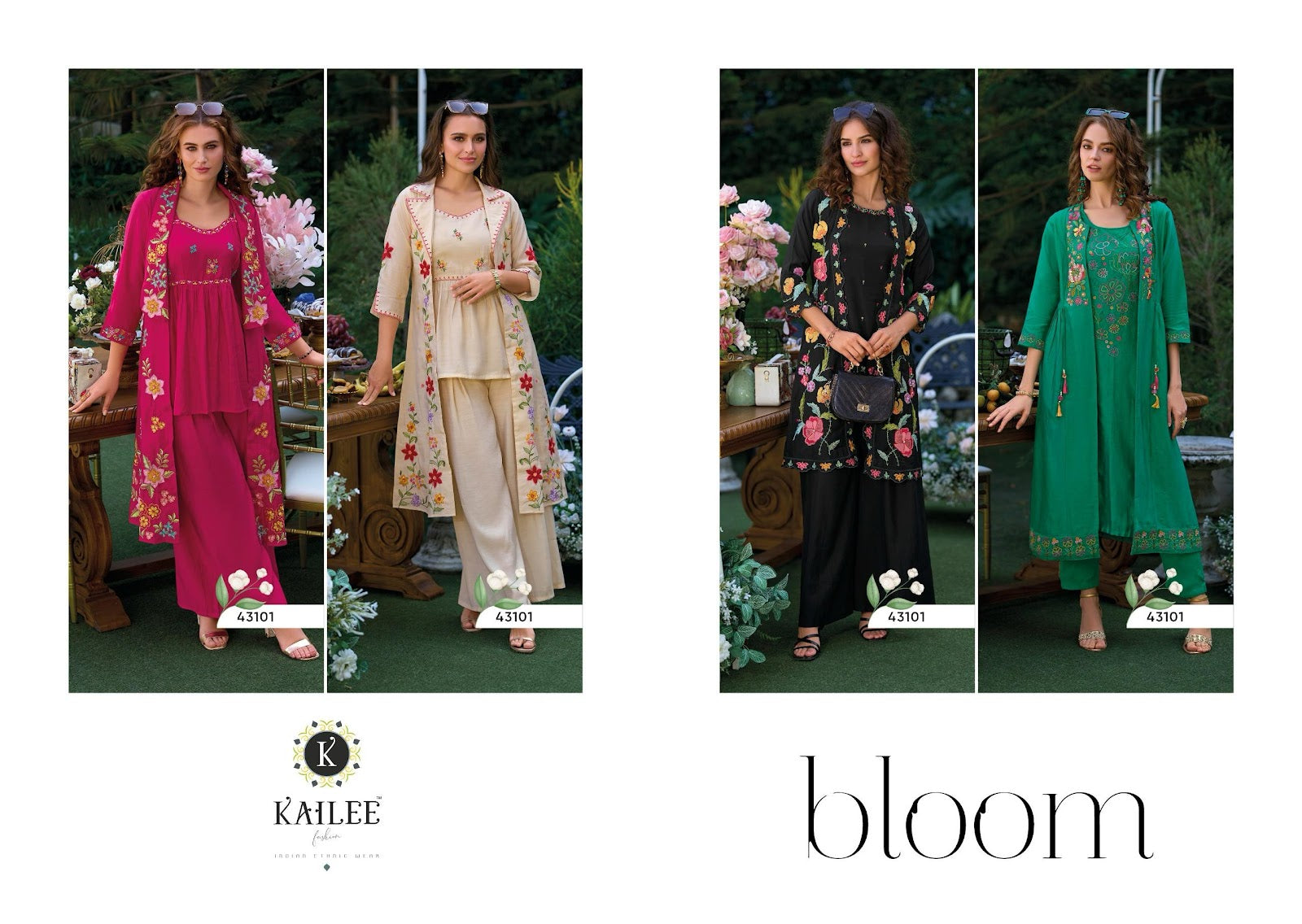 Bloom Kailee Fashion Viscose Silk Indo Western Pair Manufacturer Ahmedabad