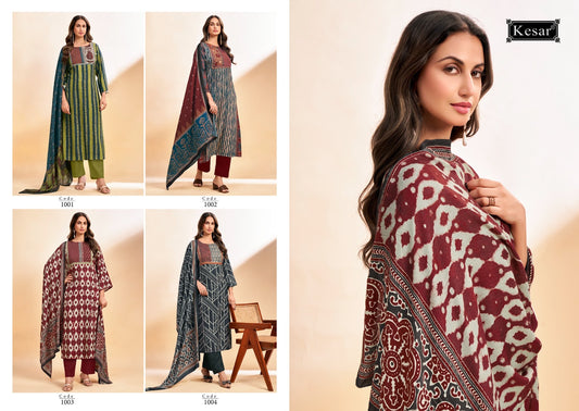 Bloom Kesar Pashmina Suits Exporter India