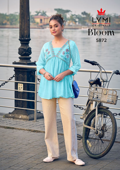 Bloom Lymi Georgette Stylish Tops Exporter India