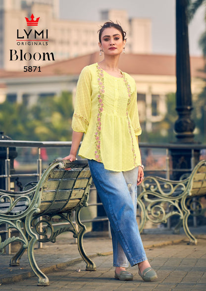 Bloom Lymi Georgette Stylish Tops Exporter India