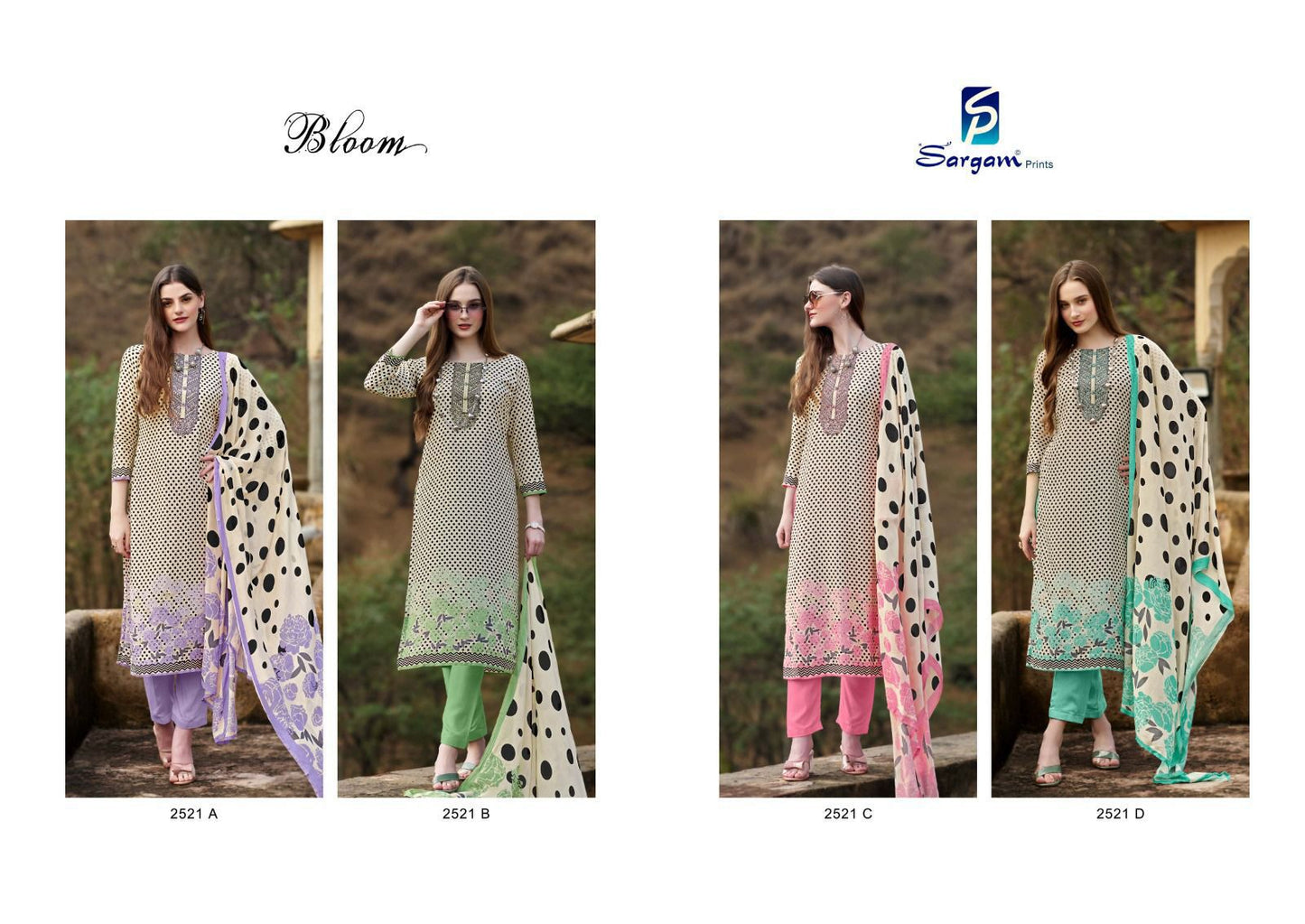 Bloom Sargam Prints Bemberg Muslin Pant Style Suits Exporter Ahmedabad