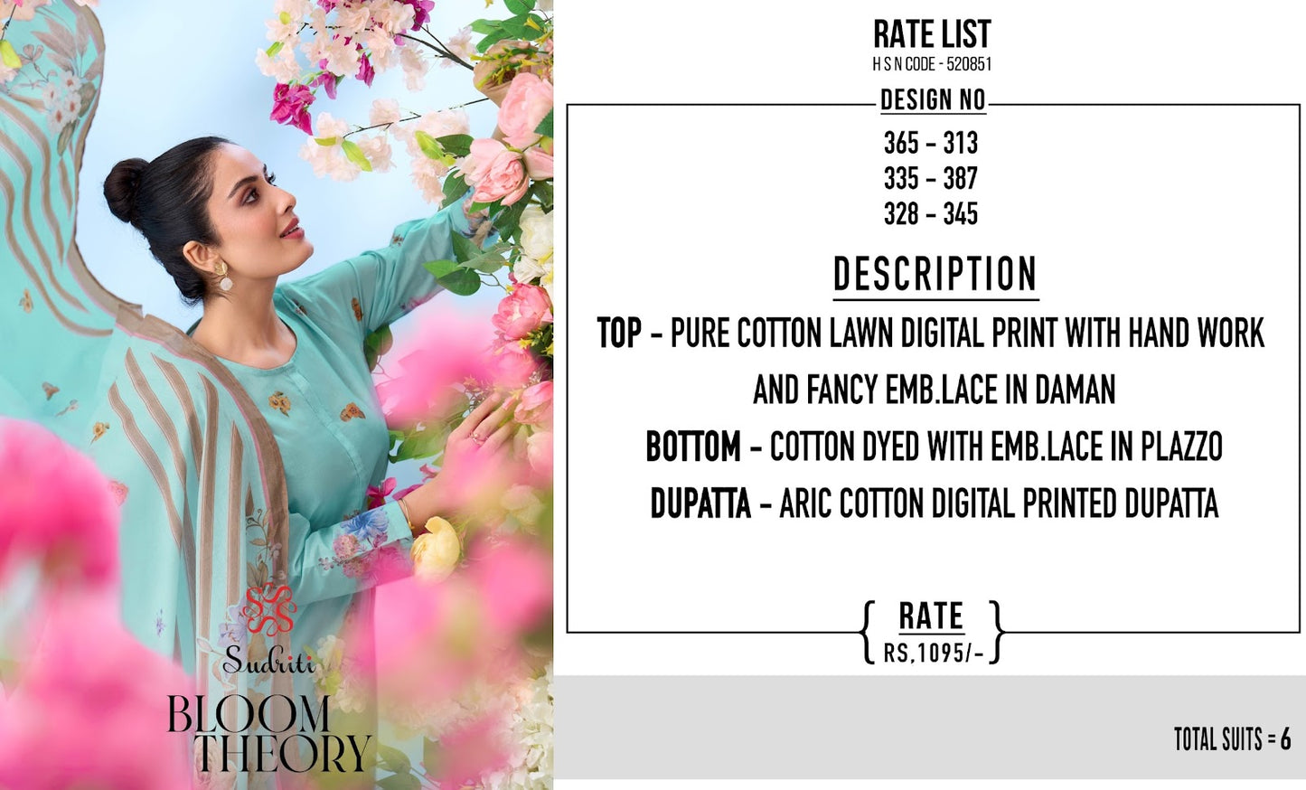 Bloom Theory Sudriti Sahiba Cotton Lawn Pakistani Salwar Suits Wholesale