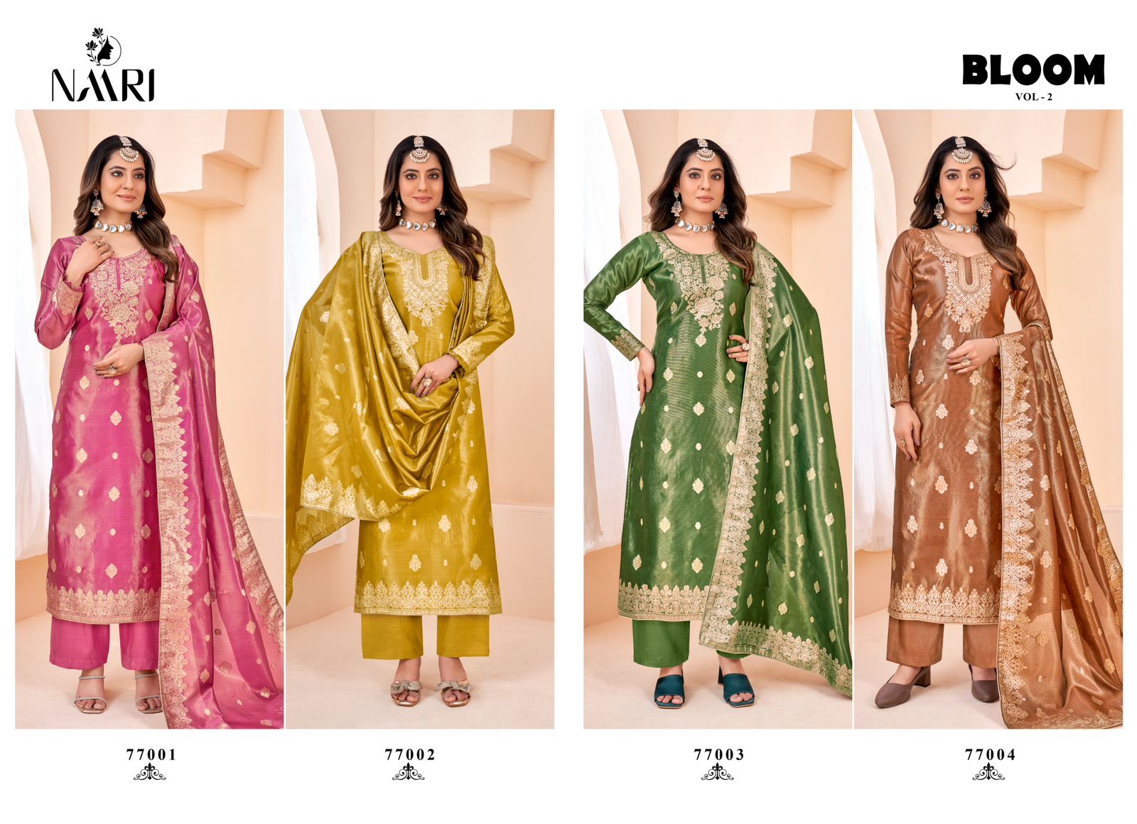 Bloom Vol 2 Naari Jacquard Pant Style Suits