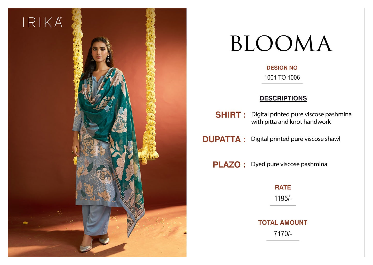 Blooma Irika Pashmina Suits Wholesaler Gujarat