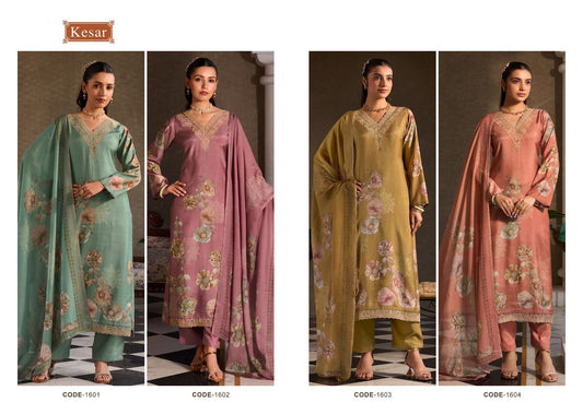 Bloome Kesar Viscose Muslin Pant Style Suits Exporter Ahmedabad