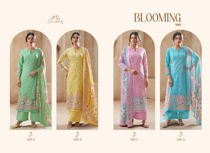 Blooming 1001 Shiddat Cambric Pant Style Suits Wholesaler
