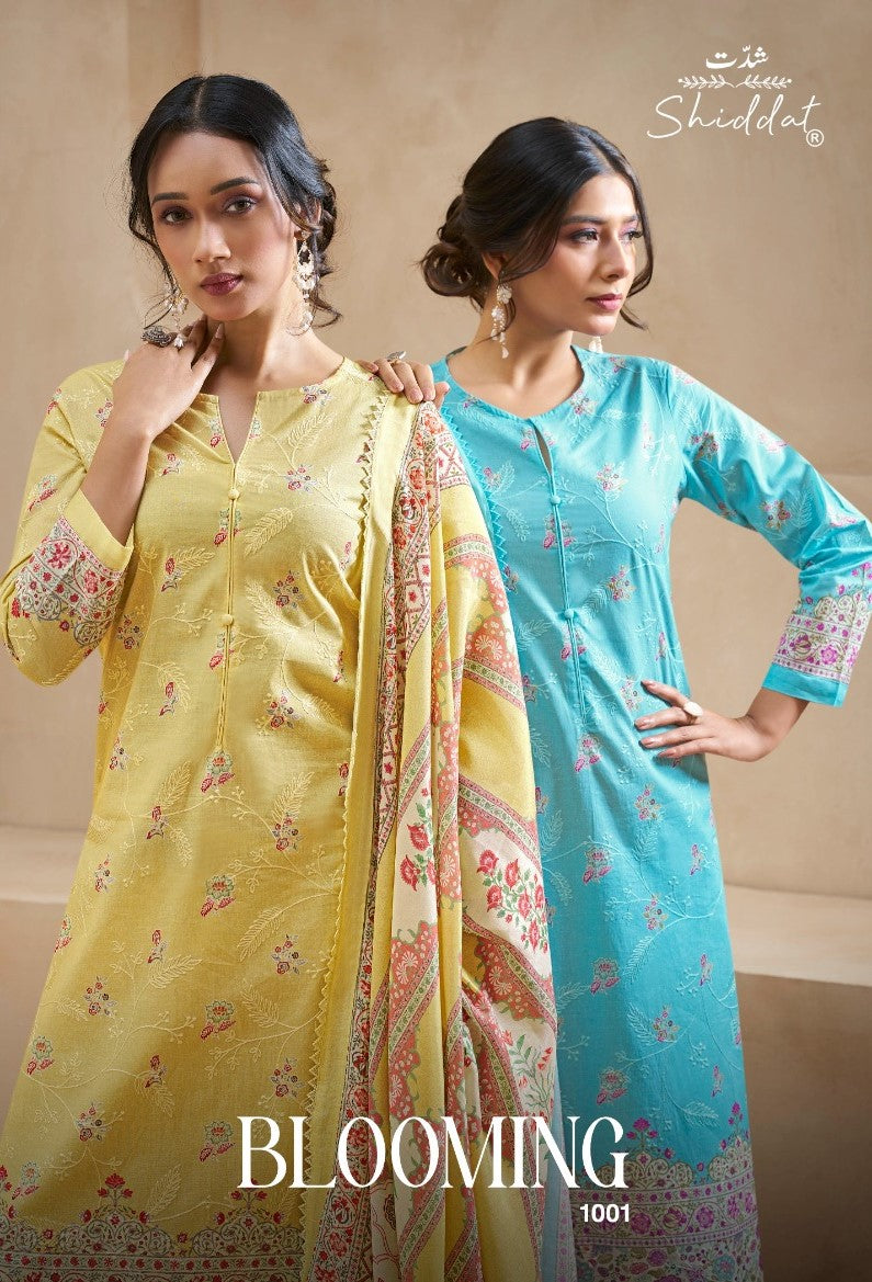 Blooming 1001 Shiddat Cambric Pant Style Suits Wholesaler