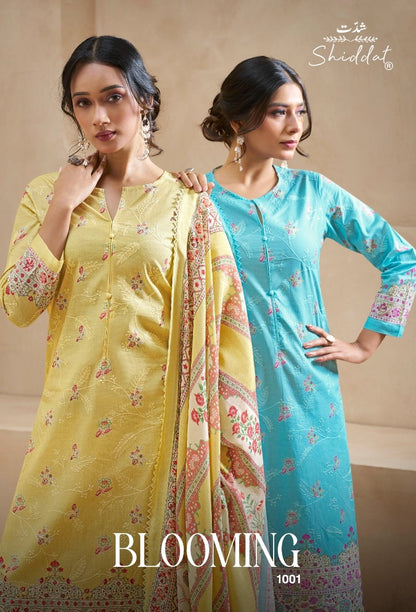 Blooming 1001 Shiddat Cambric Pant Style Suits Wholesaler