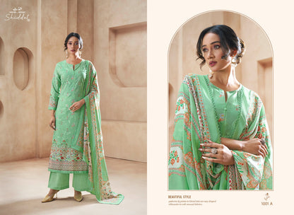 Blooming 1001 Shiddat Cambric Pant Style Suits Wholesaler