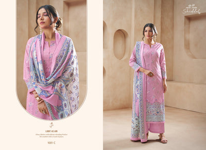 Blooming 1001 Shiddat Cambric Pant Style Suits Wholesaler