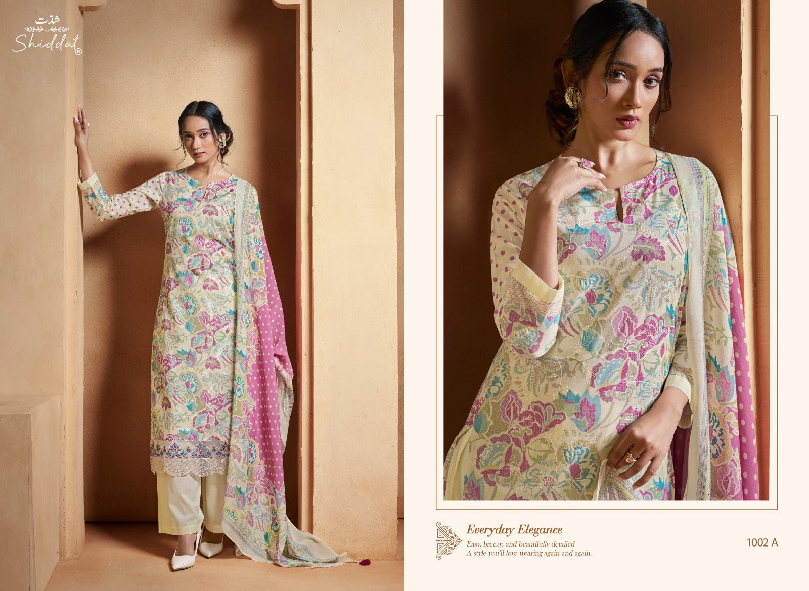 Blooming 1002 Shiddat Cambric Pant Style Suits Wholesale Rate