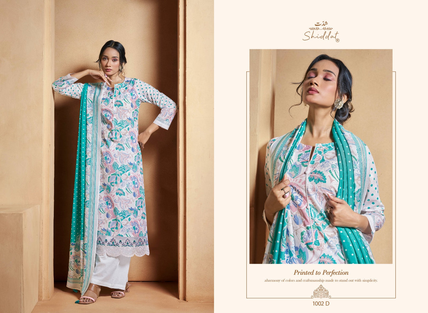 Blooming 1002 Shiddat Cambric Pant Style Suits Wholesale Rate
