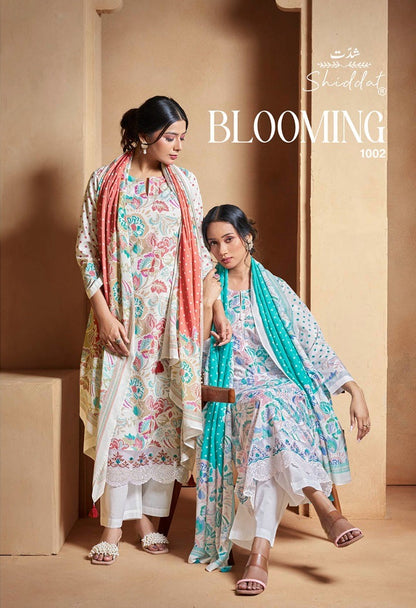 Blooming 1002 Shiddat Cambric Pant Style Suits Wholesale Rate