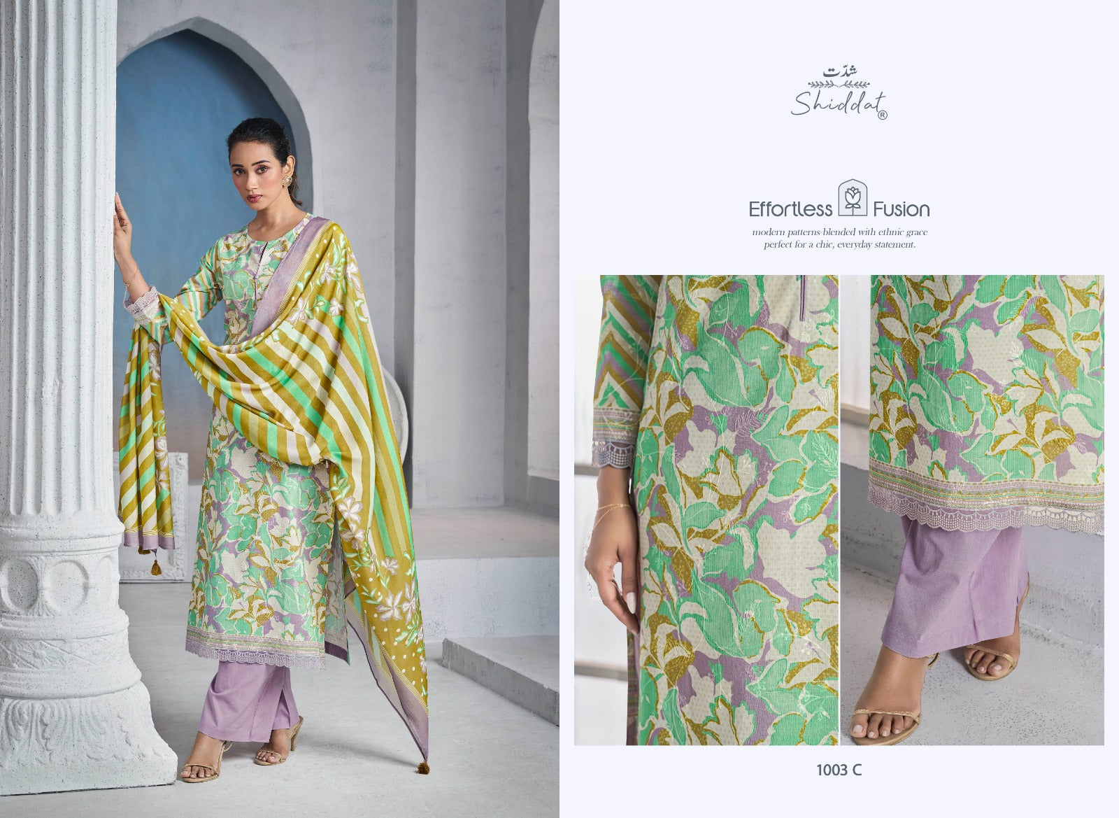 Blooming 1003 Shiddat Cambric Pant Style Suits Exporter
