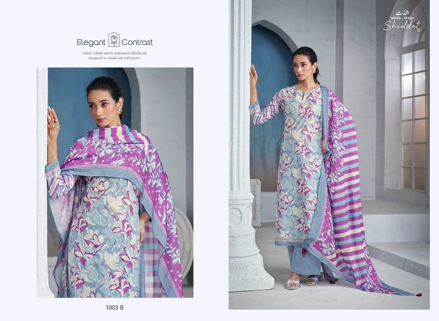 Blooming 1003 Shiddat Cambric Pant Style Suits Exporter