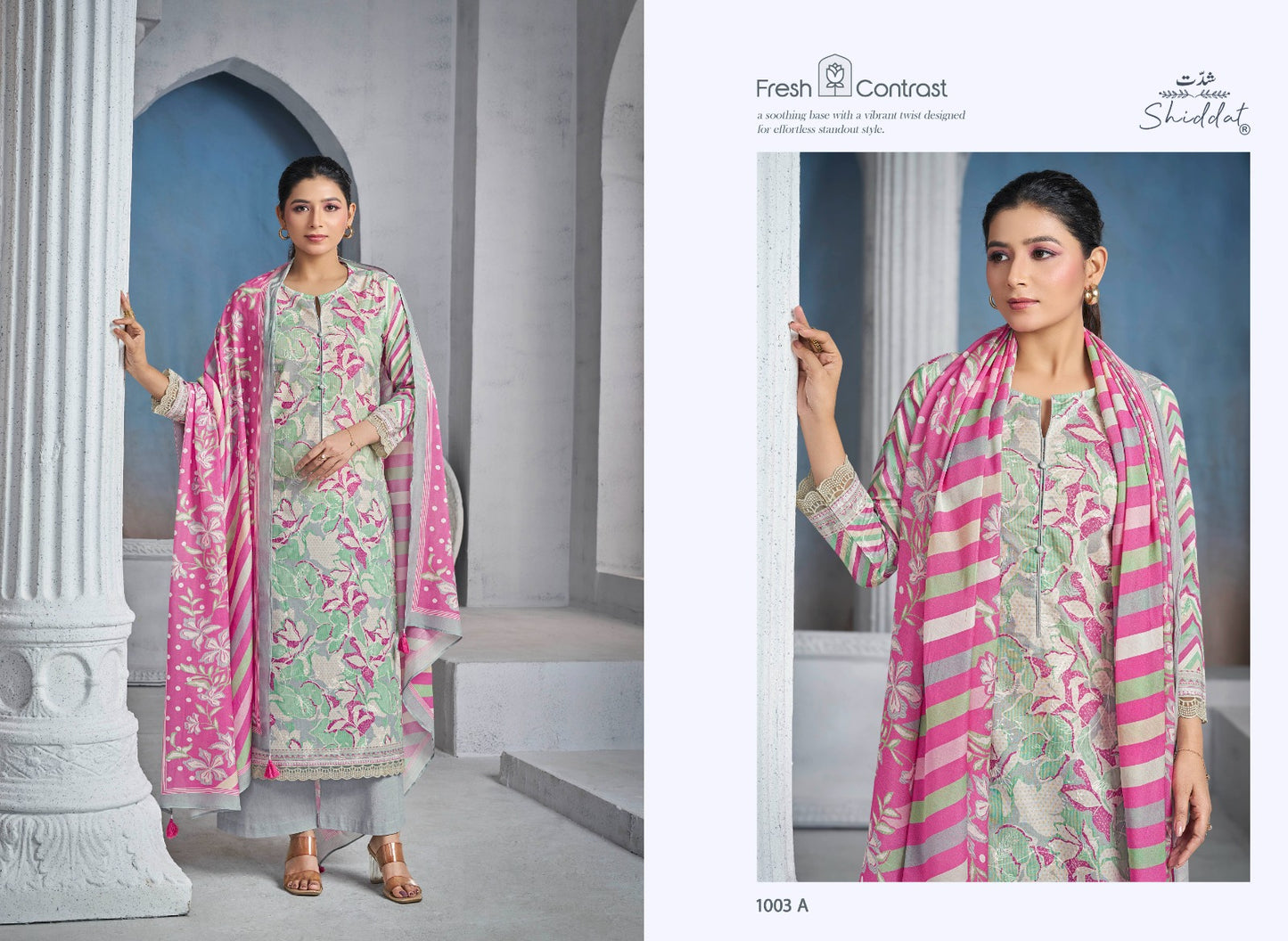 Blooming 1003 Shiddat Cambric Pant Style Suits Exporter