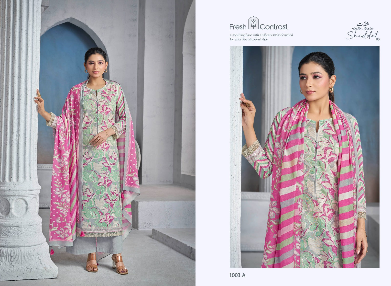 Blooming 1003 Shiddat Cambric Pant Style Suits Exporter