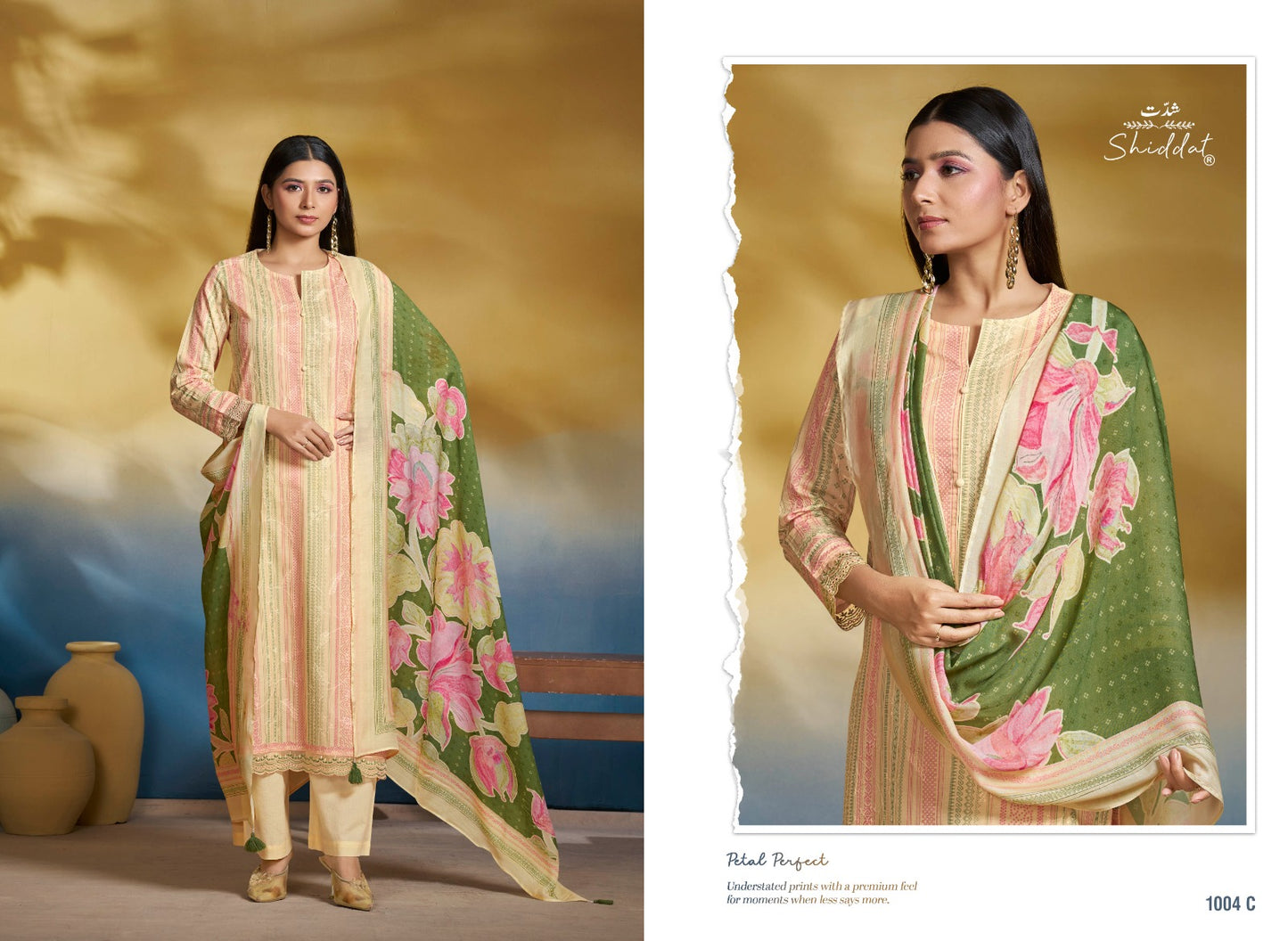 Blooming 1004 Shiddat Cambric Pant Style Suits Wholesaler