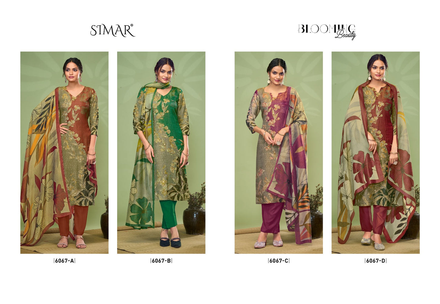 Blooming 6067 Simar Tissue Silk Pant Style Suits Manufacturer Ahmedabad