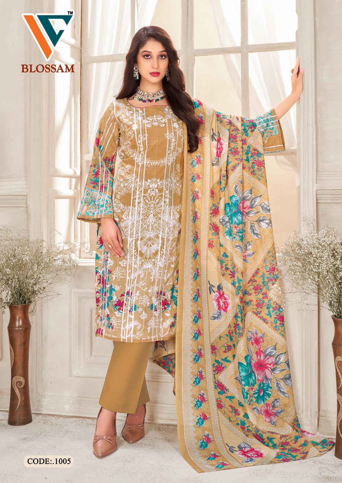 Blossam Vol 1 Vandana Creation Soft Cotton Karachi Salwar Suits Supplier Gujarat