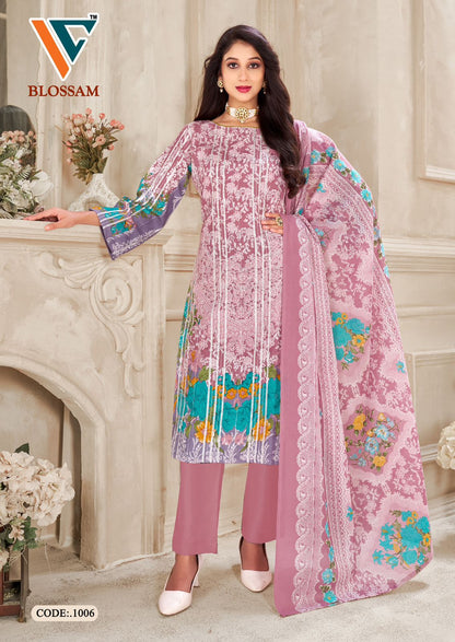 Blossam Vol 1 Vandana Creation Soft Cotton Karachi Salwar Suits Supplier Gujarat