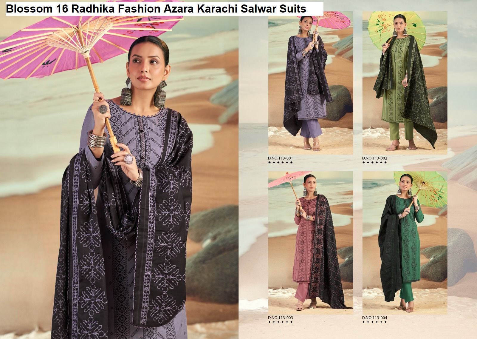 Blossom 16 Radhika Fashion Azara Cotton Karachi Salwar Suits Manufacturer India
