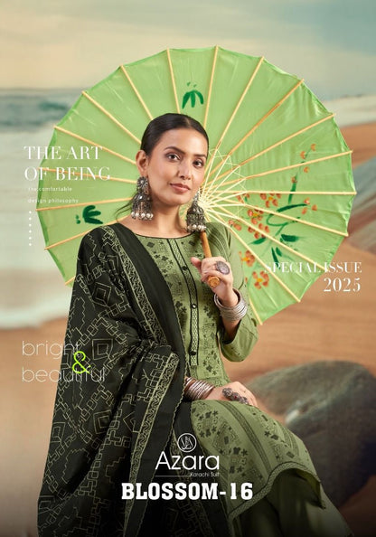 Blossom 16 Radhika Fashion Azara Cotton Karachi Salwar Suits Manufacturer India
