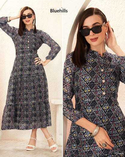 Blossom 2.0 Bluehills Georgette One Piece Exporter India