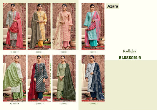 Blossom 9 Radhika Fashion Azara Cotton Karachi Salwar Suits Exporter India