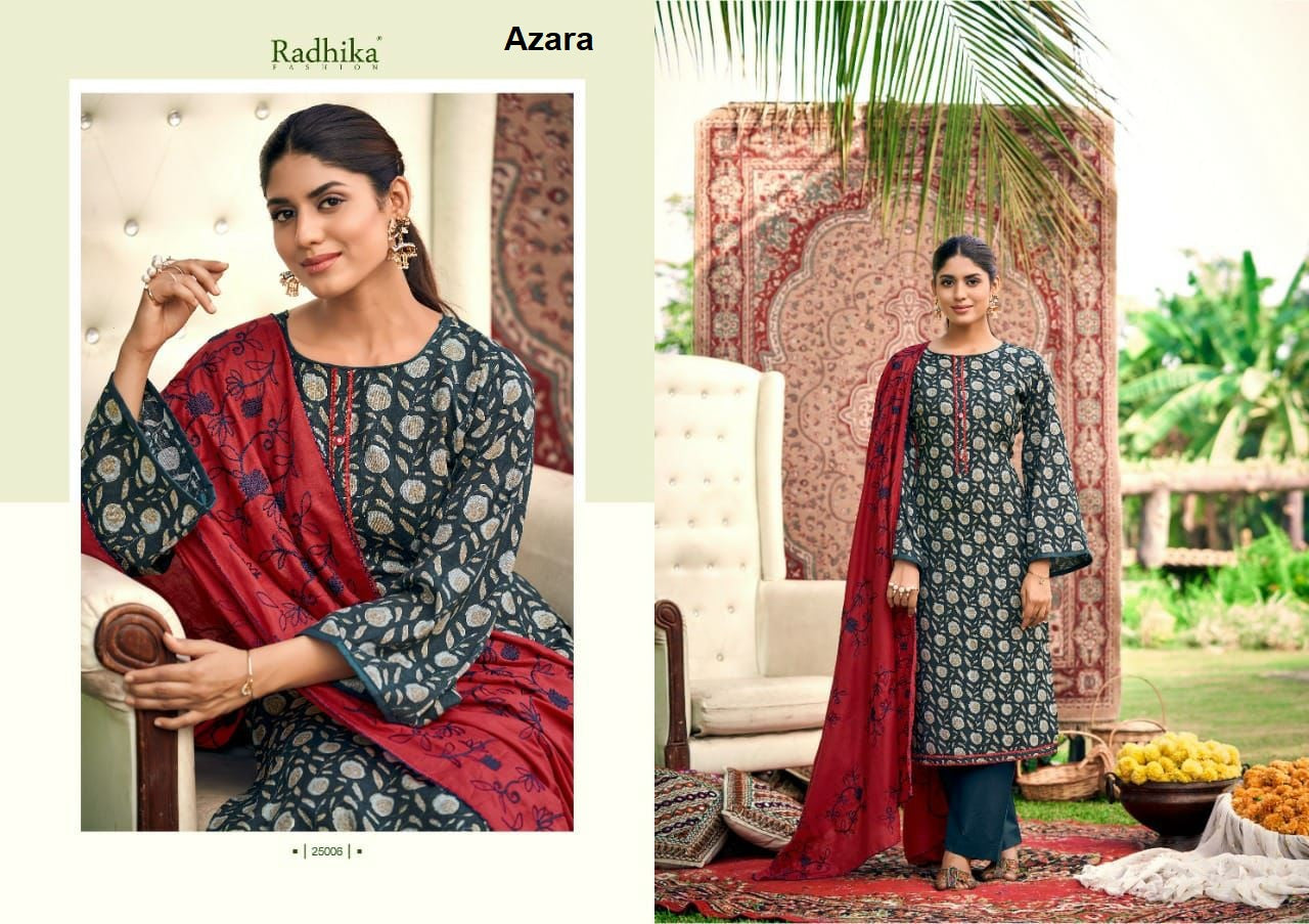 Blossom 9 Radhika Fashion Azara Cotton Karachi Salwar Suits Exporter India