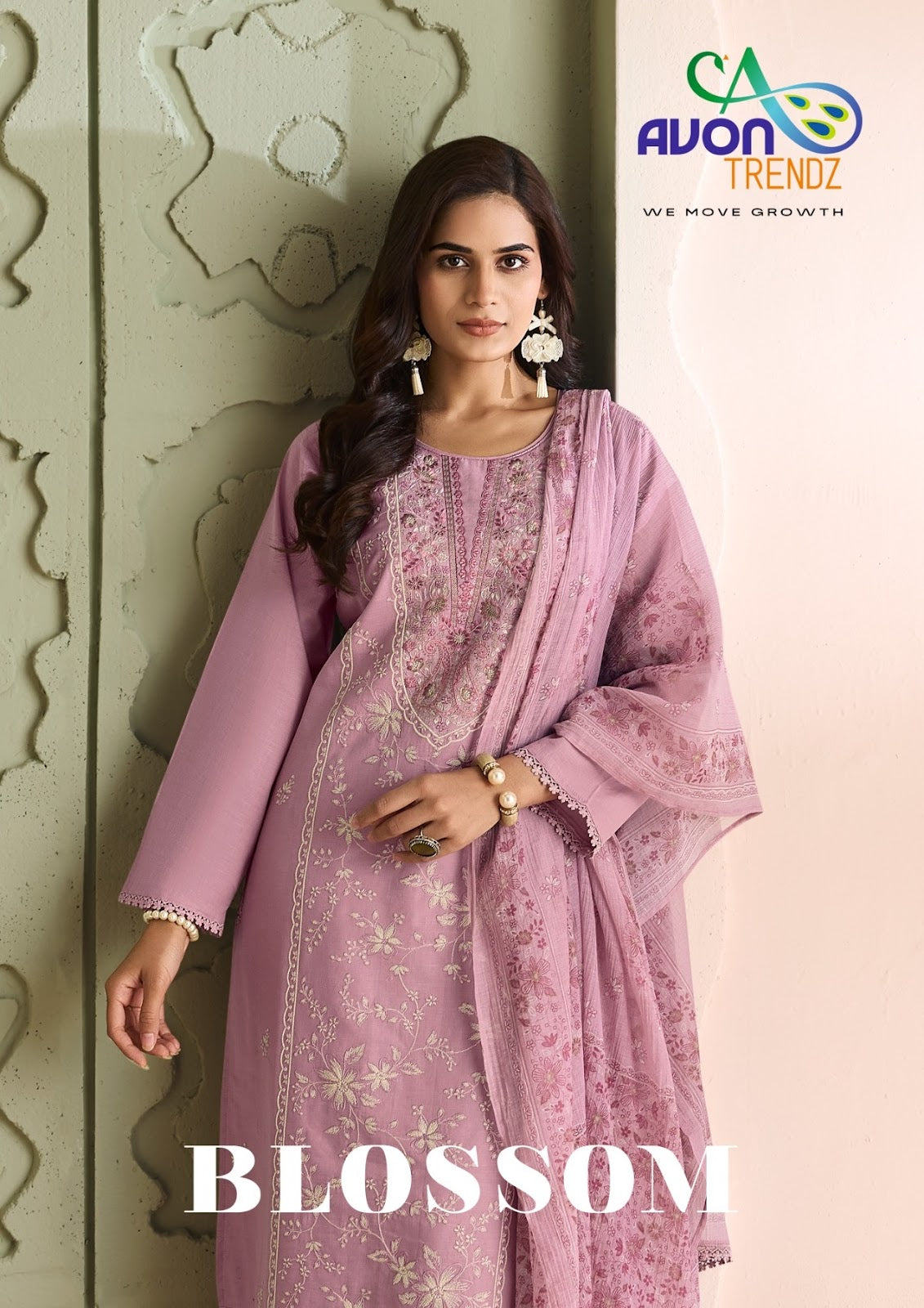 Blossom Avon Trendz Linen Pant Style Suits Wholesale Price