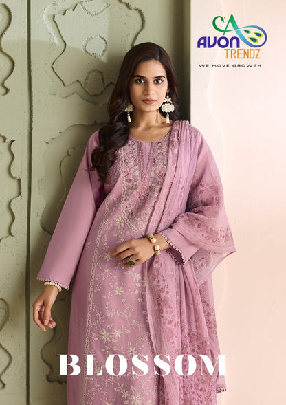 Blossom Avon Trendz Linen Pant Style Suits Wholesale Price