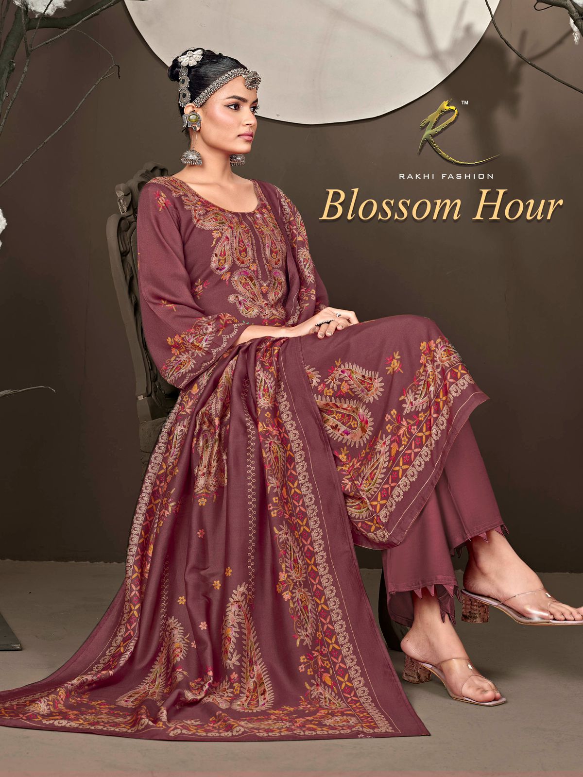Blossom Hour Rakhi Fashion Pashmina Suits Manufacturer