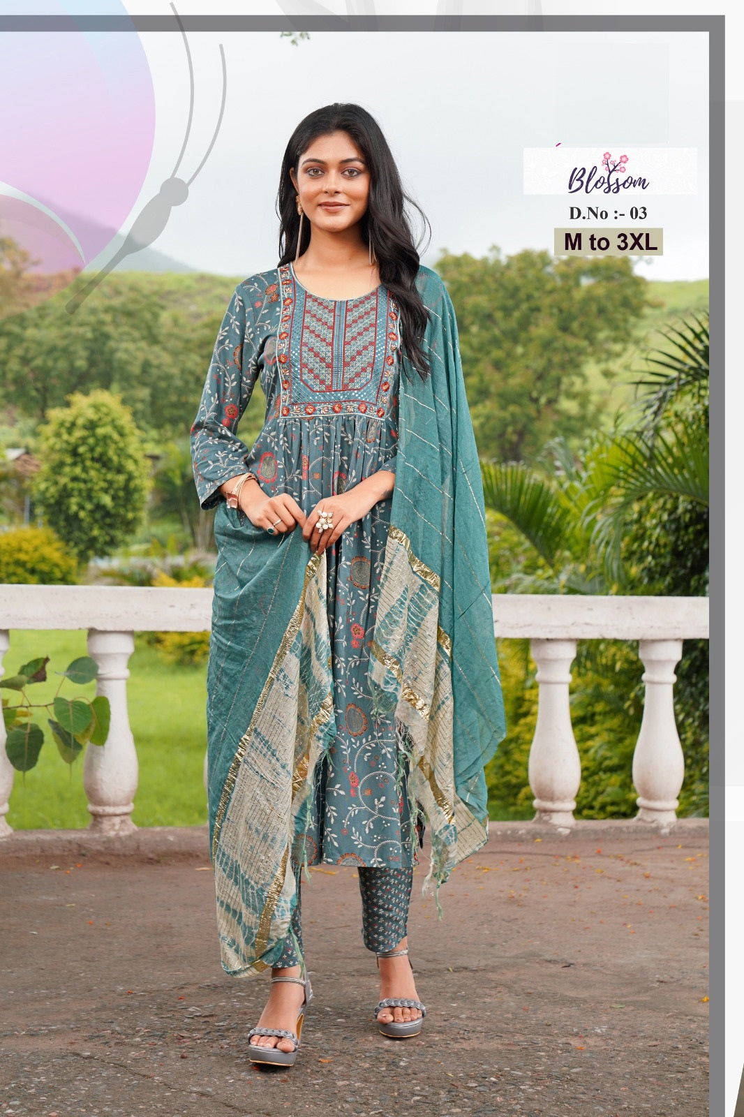 Blossom Jnx Rayon Readymade Pant Style Suits Wholesale