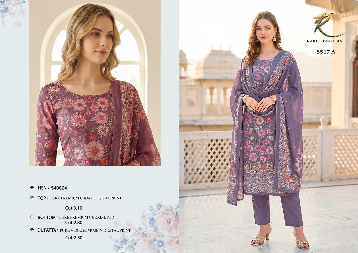 Blossom Of Flowers Rakhi Fashion Pant Style Suits Supplier
