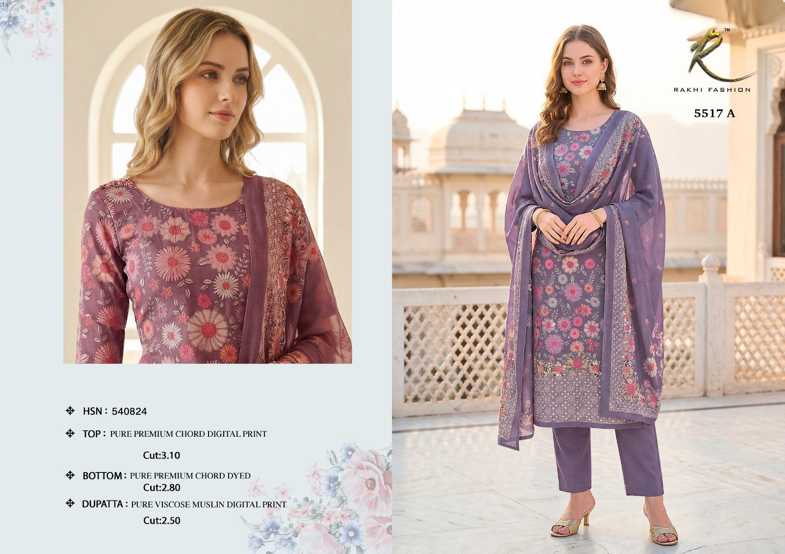 Blossom Of Flowers Rakhi Fashion Pant Style Suits Supplier