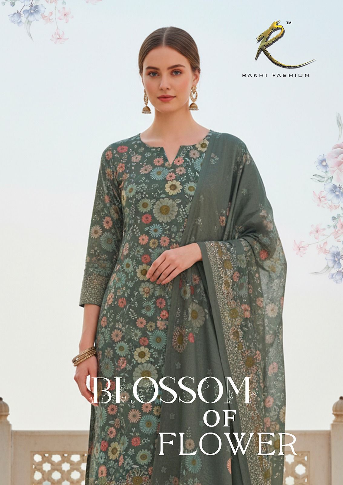 Blossom Of Flowers Rakhi Fashion Pant Style Suits Supplier