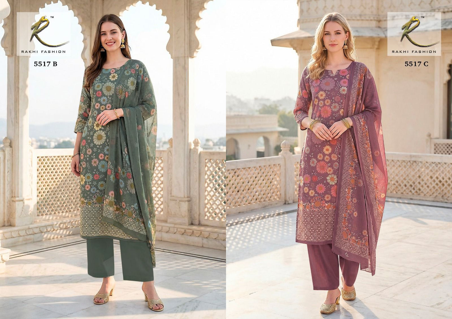 Blossom Of Flowers Rakhi Fashion Pant Style Suits Supplier