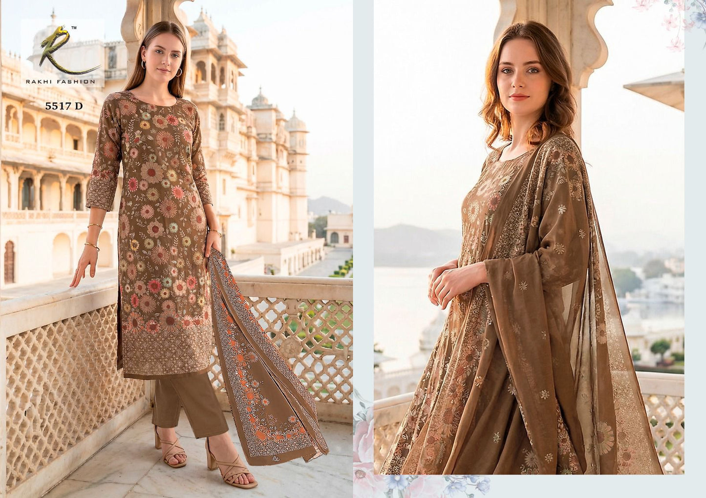 Blossom Of Flowers Rakhi Fashion Pant Style Suits Supplier